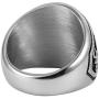 HZMAN Mens Gothic Lucifer Satan Stainless Steel Seal Symbol Demon Retro Jewelry