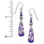 Adajio By Sienna Sky Purple Silver-tone Squiggle Overlay Earrings 7229