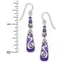 Adajio By Sienna Sky Purple Silver-tone Squiggle Overlay Earrings 7229