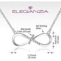 Infinity Love Necklace for Women Mom Daughter Girlfriend, 925 Sterling Silver Sparkling Cubic Zirconia Forever Love Heart Cross Pendant Necklace Jewelry for Anniversary Birthday Gift