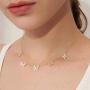 SUNXN Butterfly Necklace Dainty 18K Gold Cubic Zirconia Butterfly Choker Pendant Necklace for Women Teen Girls Jewelry Birthday Gifts