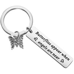 MAOFAED Butterfly Gift Butterfly Memorial Gift Butterfly Lover Gift Loss of Love One Gift Butterflies Appear When Angels are Near