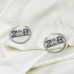 CENWA Rhinestone Drop Earring 1920 Greek Sorority Jewelry Gift