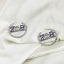 CENWA Rhinestone Drop Earring 1920 Greek Sorority Jewelry Gift