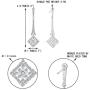 EVER FAITH Wedding Art Deco Royal Gatsby Inspired Chandelier Earrings Pave Zircon Clear Silver-Tone
