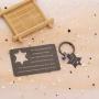 AKTAP Sheriff Badge Wallet Insert Engraved Wallet Card Sheriff Deputy Gift His and Hers Jewelry Sheriff Mom Wife Girlfriend Keychain Sheriff Gifts for Him