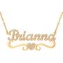 AIJIAO Sparkling Name Necklace Personalized Custom with Crystal Diamond Inlaid Choker for Women Girl Mom Jewelry Gifts -925 Sterling Silver & Stainless Steel