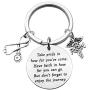 FUSTMW RN Nurse Keychain Gift RN Graduate Gifts Registered Nurse Gifts Medical Jewelry RN Charm Take Pride in How Far You Have Come Nurse Inspirational Gifts …