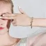 Mulgro 14K Gold Plated Link Bracelet Sets 8Pcs Gold Cuban Chain Bracelets Set Dainty Link Chain Bracelet Jewelry Gift for Women Girls