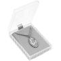 Rosemarie Collections Pewter Religious Saint Medal Oval Pendant Necklace, 24''