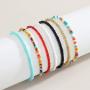 Ingemark Boho Colorful Beaded Stackable Bracelet for Girls Kids Africa Wrist Beads Stretchy Elastic String Beads Wrap Bracelet Anklet Set Collections
