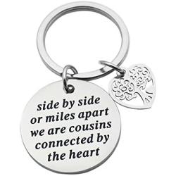 Cousin Gifts Stainless Steel Jewelry Keychain for Cousins Cousin Jewelry