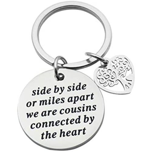Cousin Gifts Stainless Steel Jewelry Keychain for Cousins Cousin Jewelry