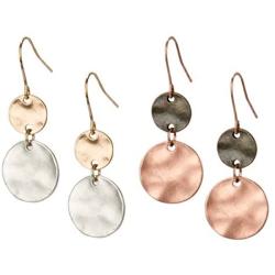 SPUNKYsoul Boho Disc Light Weight Earrings 2 Pack for Women