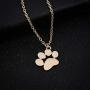 Yalice Lovely Paw Necklace Chain Short Footprint Pendant Necklaces Jewelry for Women and Girls