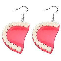 BAUNA Women Girl Dental Teeth Earrings Funny 3D Tooth Model Medical Hygienist Dentist Gift for Dental Student Dental Assistant