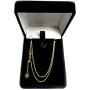 14k Yellow Gold Adjustable Wheat Chain Necklace, 1.0mm, 22''