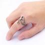 FUTIMELY 9Pieces Vintage Punk Rings Set for Women Men Silver Black Gothic Dragon Snake Claw Octopus Rings Open Stackable Ring Set Jewelry