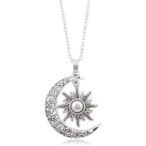 Sun Crescent Moon Necklace Choker Vintage Gothic Sunflower Sunshine Pendant Neckalce for Women Girls Statement Jewelry Gifts Sun Crescent Moon Necklace Choker Vintage Gothic Sunflower Sunshine Pendant Neckalce for Women Girls Statement Jewelry Gifts