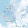 Cross Necklace for Women, Ring Holder Necklace S925 Sterling Silver Faith Necklace Engagement Ring Keeper Jewelry Wedding Gifts for Women