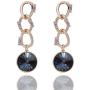 Royal blue Round Europe Crystal Earring, used gold coating the appearance. to elegant and fashion you. Christmas party, feast, dating, daily.