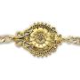 TFJ Women Jewelry Boot Bracelet Bling Flower Victorian Style Pendant Metal Chain Shoe Charm