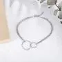ESSIE ODILA Happy 20th-90th Birthday Bracelet Sweet Gift for Women 925 Sterling Silver Circles Interlocking Rings Jewelry Birthday Gift for Mother Daughter Sister
