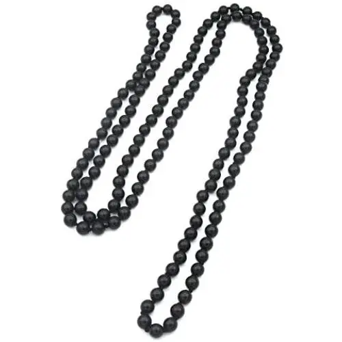 JSEA 57 Length 8mm Simulated Glass Pearl Long Necklace Multi Layer Statement Necklace Women JSEA 57 Length 8mm Simulated Glass Pearl Long Necklace Multi Layer Statement Necklace Women