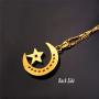 U7 Statement Islamic Jewelry I Love You to The Moon and Back Crescent Moon Star Pendant Necklace