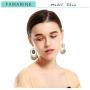 FAMARINE Vintage Tribal Chandelier Portrait Coins Hoop Drop Earrings for Women Costume Jewelry