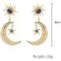Solighter Fashion Moon Earrings for women Girls Moon and Star Earrings Vintage Jewelry Jewelry Long Drop Dangle Stud Solighter Fashion Moon Earrings for women Girls Moon and Star Earrings Vintage Jewelry Jewelry Long Drop Dangle Stud