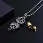 Cremation Jewelry Urn Pendant Necklace with Hollow Urn Cremation Jewelry for Ashes Lotus Flower Shape Cremation Jewelry Urn Pendant Necklace with Hollow Urn Cremation Jewelry for Ashes Lotus Flower Shape