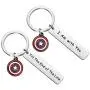 ENSIANTH Avengers Inspire Gift I Am With You Till The End of The Line Keychain Set Best Friends Gift Avengers Fans Gift