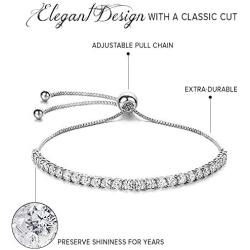 landau jewelry Womens Adjustable Pull Chain Tennis Bracelet
