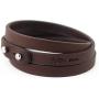 Genuine Italian Leather Wrap Bracelet with Swarovski Crystal Closure | Multiple Colors Available Women or Men | Handcrafted in Italy (Te Plus)
