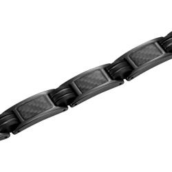 Willis Judd Mens Carbon Fiber Titanium Magnetic Bracelet Size Adjusting Tool and Gift Box Included (8.5inch)