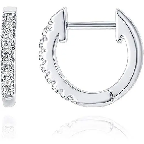 PAVOI 14K Gold Plated Cubic Zirconia Cuff Earrings Huggie Stud PAVOI 14K Gold Plated Cubic Zirconia Cuff Earrings Huggie Stud