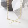 HONEYCAT X Bar Necklace in Gold, Rose Gold, or Silver | Minimalist, Delicate Jewelry