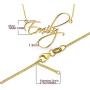 Joelle Jewelry Design Sterling Silver Layered Choker Name Necklace Personalized with Heart, Custom Nameplate Pendant 18K Gold Plated