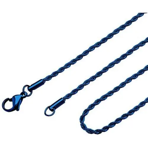 555Jewelry Stainless Steel Hypoallergenic Twisted Singapore Rope Chain Necklace 555Jewelry Stainless Steel Hypoallergenic Twisted Singapore Rope Chain Necklace