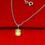 Yellow Citrine 5.08 Ct Octagon 925 Sterling Silver Chain Pendant Easter Presents For Girls And Women By Orchid Jewelry