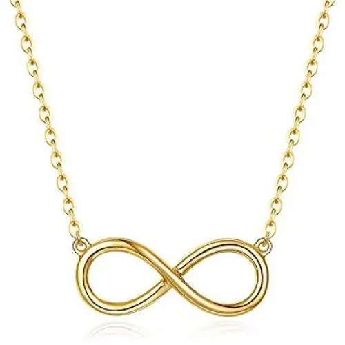 Carleen 14K Solid Real Gold Well Crafted Small Cute Infinity Pendant Necklace Dainty Simple Fine Jewelry Gifts for Women Girls Teens with 16+2 Solid Gold Chain,19x8mm Carleen 14K Solid Real Gold Well Crafted Small Cute Infinity Pendant Necklace Dainty Simple Fine Jewelry Gifts for Women Girls Teens with 16+2 Solid Gold Chain,19x8mm