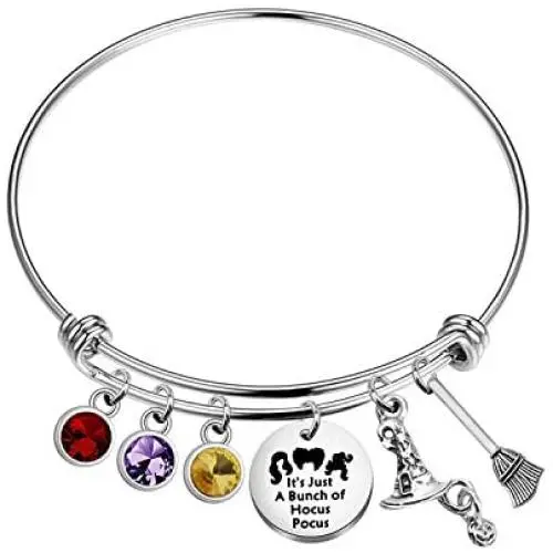 AKTAP Sanderson Sister Bracelet It’s A Just Bunch of Hocus Pocus Jewelry Gift for Horror Movie Lovers AKTAP Sanderson Sister Bracelet It’s A Just Bunch of Hocus Pocus Jewelry Gift for Horror Movie Lovers