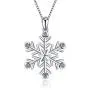 PEIMKO 925 Sterling Silver Snowflake Necklace Romantic CZ Christmas Snowflake Pendant Necklace Jewelry Gifts for Women Girls 18'' Silver Chain PEIMKO 925 Sterling Silver Snowflake Necklace Romantic CZ Christmas Snowflake Pendant Necklace Jewelry Gifts for Women Girls 18'' Silver Chain