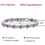 USWEL Magnetic Bracelets for Women Pure Titanium Therapy Bracelet Pain Relief for Arthritis 3500 Gauss Magnets Titanium Bracelets for Carpal Tunnel