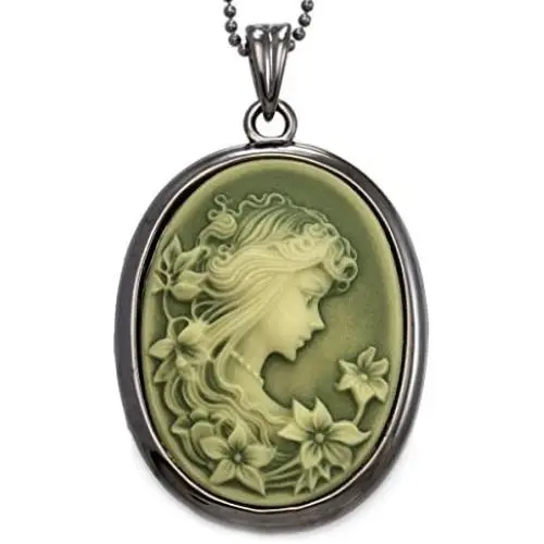 Soulbreezecollection Cameo Pendant Necklace Charm Fashion Jewelry Gift for Women Soulbreezecollection Cameo Pendant Necklace Charm Fashion Jewelry Gift for Women