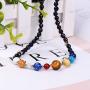 eMeition Miniverse Bracelet, Miniverse Solar System Bracelet Men Women Natural Stone Planets Galaxy The Eight Planets Guardian Star Saturn Girls Boys Handmade Bracelets