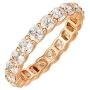 PAVOI 14K Gold Plated Rings Cubic Zirconia Love Ring | 3mm Cushion Cut Stackable Rings for Women | Gold Rings for Women