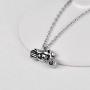 FCZDQ Cremation Jewelry Motorcycle Stainless Steel Ashes Pendant Memorial Keepsake Urn Necklace/Keychain
