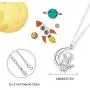 DOHAOOE Moon 925 Sterling Silver Astronaut Necklace Opal Space Milky Way Pendant Jewelry for Women